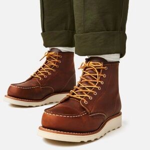 Red wing 6” mock lace up boots